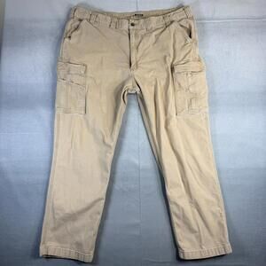 Carhartt Rugged Flex Canvas Cargo Pants Mens 44x32 Beige Relaxed Fit Work BN3574
